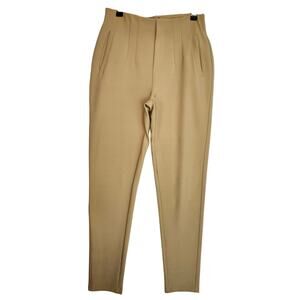 Rabusch Women's Beige Bandless Waist 7/8 Pants, Size S